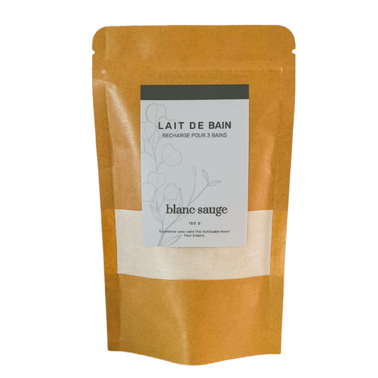 Lait de Bain Recharge pour 3 bains | blanc sauge