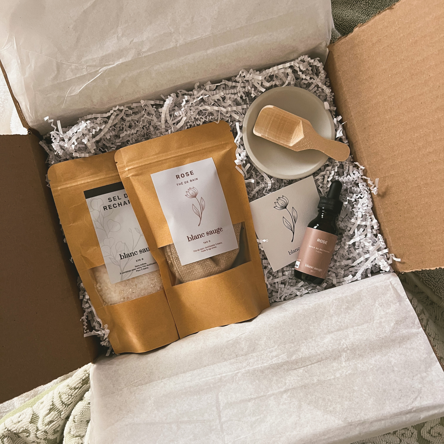 Ensemble Infusion Rose | blanc sauge