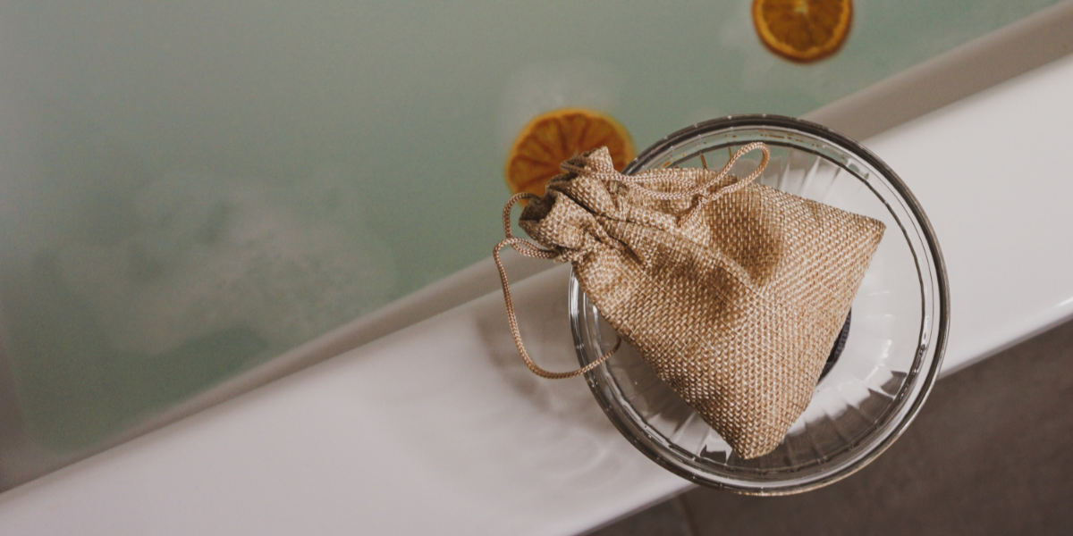 Thé de bain blanc sauge rose lune soleil