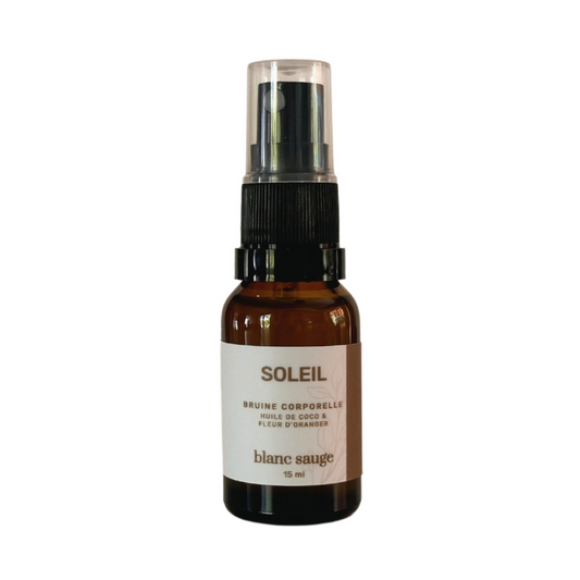 Bruine corporelle mini Soleil | blanc sauge